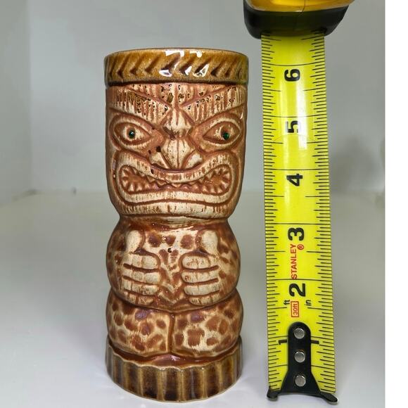 Vintage Orchids of Hawaii Green Tiki Mug Made in Japan Ceramic Drink Mug Cup. - Picture 12 of 12